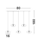 Lampy wiszące - Luces Exclusivas NAYARIT Wisząca Nowoczesna złoty i odcienie złota 5xG9 max 25W LE42902 - produkt 3