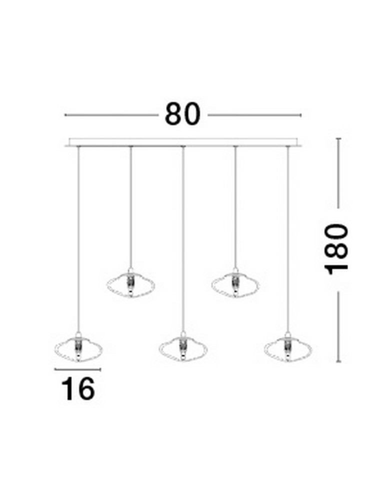 Lampy wiszące - Luces Exclusivas NAYARIT Wisząca Nowoczesna złoty i odcienie złota 5xG9 max 25W LE42902 - produkt kolory-swiatla.pl 3