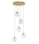 Pendant lamps spheres - Luces Exclusivas CABRAL Pendant Modern gold and gold shades 5xG9 max 25W LE42903 - product 1
