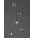 Pendant lamps spheres - Luces Exclusivas CABRAL Pendant Modern gold and gold shades 5xG9 max 25W LE42903 - product 2