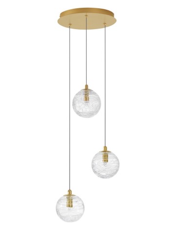 Luces Exclusivas CABRAL Pendant Modern gold and gold shades 3xG9 max 15W LE42904
