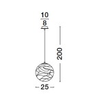 Pendant lamps spheres - Luces Exclusivas CABRAL Pendant Modern gold and gold shades 1xG9 max 12W LE42905 - product 2