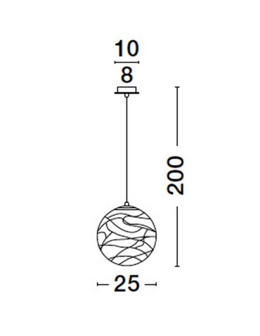 Luces Exclusivas CABRAL Wisząca Nowoczesna złoty i odcienie złota 1xG9 max 12W LE42905 - produkt 2