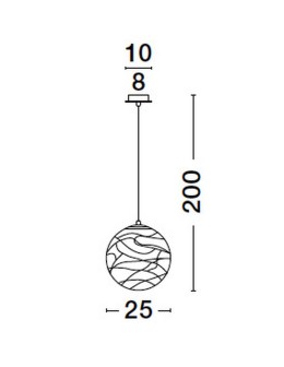 Luces Exclusivas CABRAL Wisząca Nowoczesna złoty i odcienie złota 1xG9 max 12W LE42905 - produkt 2