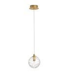 Pendant lamps spheres - Luces Exclusivas CABRAL Pendant Modern gold and gold shades 1xG9 max 5W LE42906 - product 1
