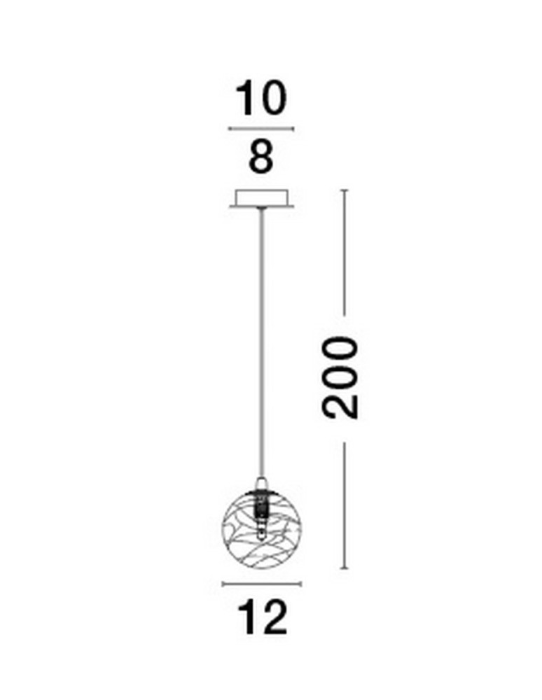 Pendant lamps spheres - Luces Exclusivas CABRAL Pendant Modern gold and gold shades 1xG9 max 5W LE42906 - product kolory-swiatla.pl 3