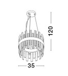 Pendant lamps - Luces Exclusivas CHOLULA Pendant Modern gold and gold shades 5xG9 max 25W LE42907 - product 3