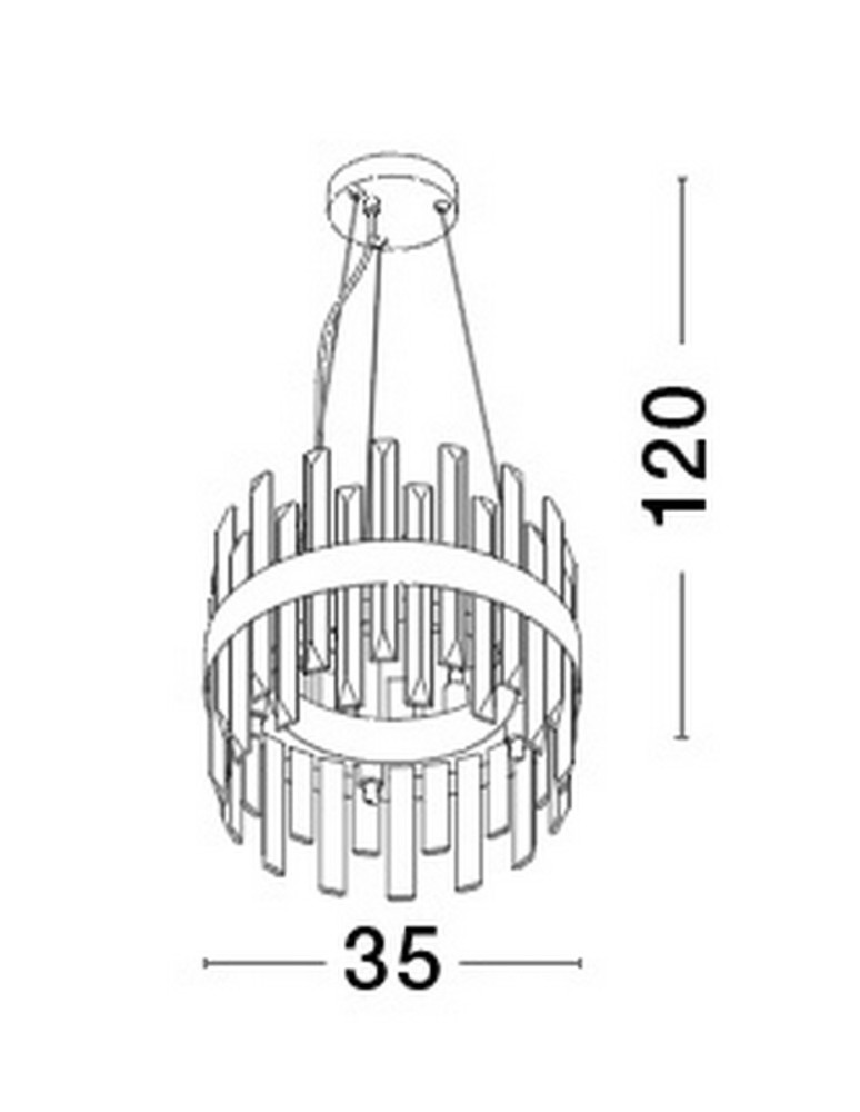 Pendant lamps - Luces Exclusivas CHOLULA Pendant Modern gold and gold shades 5xG9 max 25W LE42907 - product kolory-swiatla.pl 3
