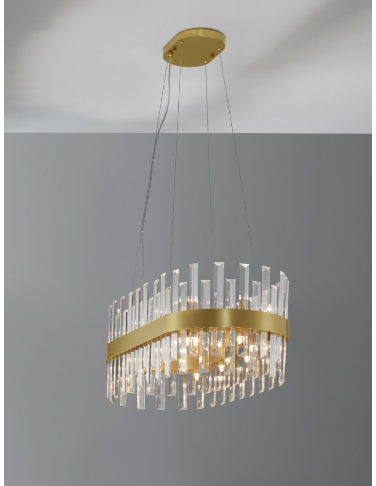 Pendant lamps - Luces Exclusivas CHOLULA Pendant Modern gold and gold shades 10xG9 max 50W LE42909 - product kolory-swiatla.pl 3
