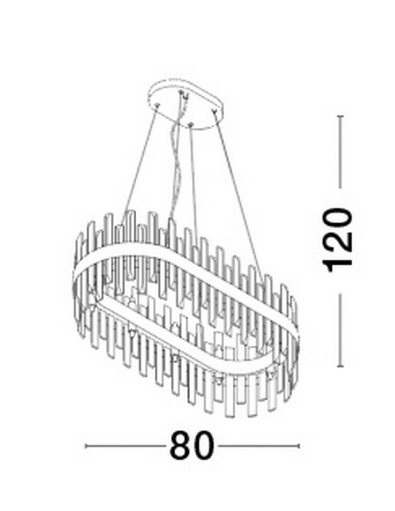 Pendant lamps - Luces Exclusivas CHOLULA Pendant Modern gold and gold shades 10xG9 max 50W LE42909 - product kolory-swiatla.pl 5