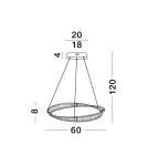 Pendant lamps - Luces Exclusivas BAUTA Pendant Modern gold and gold shades 1xLED max 36W 3500K LE42912 - product 2