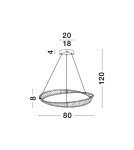 Pendant lamps - Luces Exclusivas BAUTA Pendant Modern gold and gold shades 1xLED max 45W 3500K LE42913 - product 3