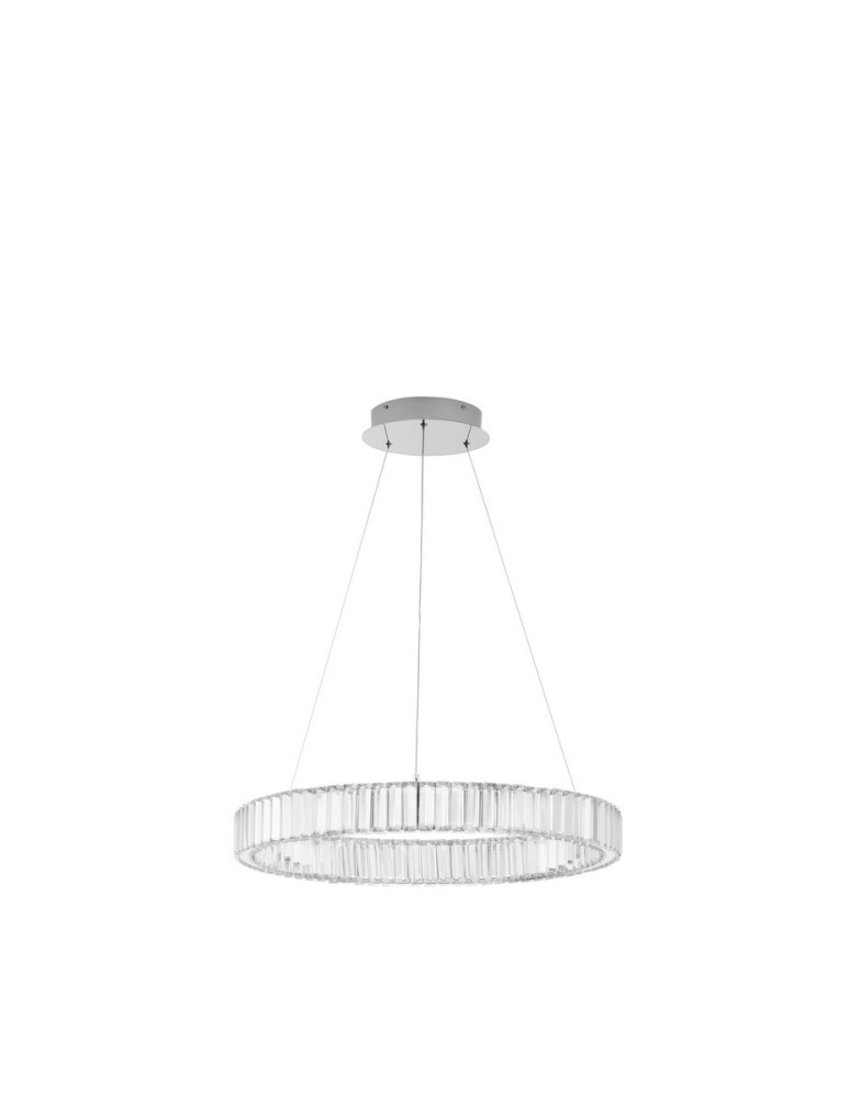 Pendant lamps - Luces Exclusivas BAUTA Pendant Modern silver and silver tones 1xLED max 40W 3500K LE42915 - product kolory-swiatla.pl 1