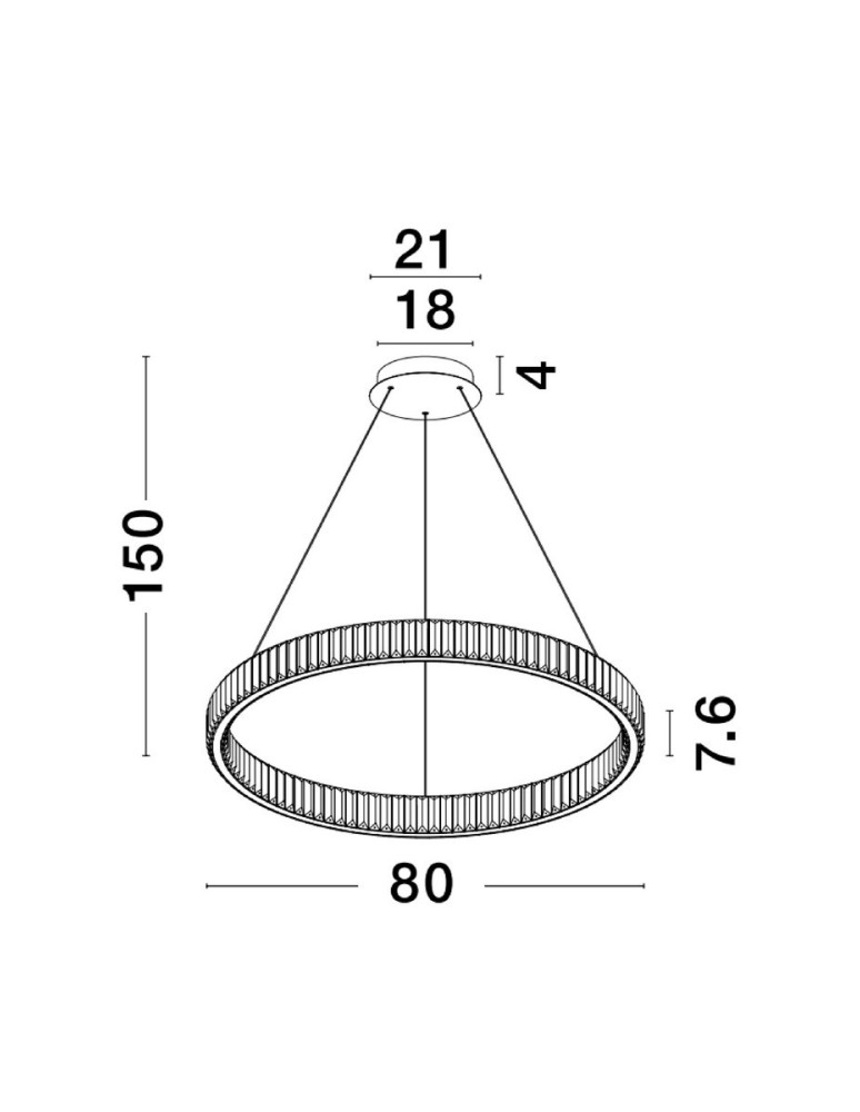 Pendant lamps - Luces Exclusivas BAUTA Pendant Modern silver and silver tones 1xLED max 47W 3500K LE42916 - product kolory-swiatla.pl 2