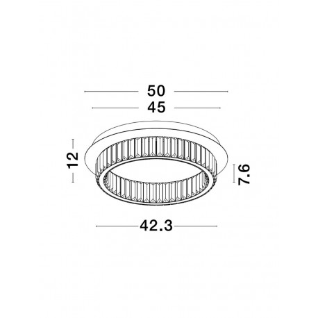 Luces Exclusivas BAUTA Sufitowa Nowoczesna srebrny i odcienie srebra 1xLED max 29W 3500K LE42918