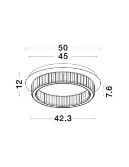 Luces Exclusivas BAUTA Sufitowa Nowoczesna srebrny i odcienie srebra 1xLED max 29W 3500K LE42918 - produkt 2