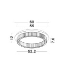 Ceiling lamps - Luces Exclusivas BAUTA Ceiling Modern silver and silver shades 1xLED max 40W 3500K LE42919 - product 2