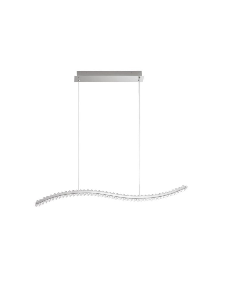 Pendant lamps - Luces Exclusivas BAUTA Pendant Modern silver and silver tones 1xLED max 40W 3500K LE42921 - product kolory-swiatla.pl 1