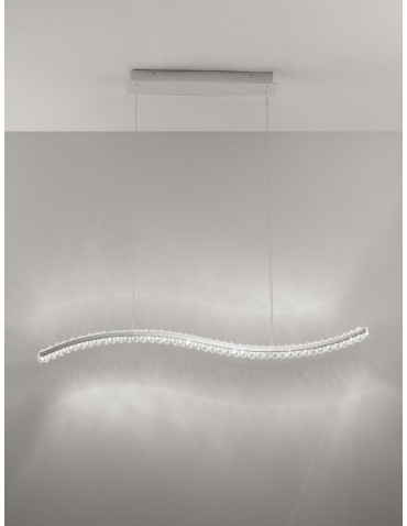 Luces Exclusivas BAUTA Wisząca Nowoczesna srebrny i odcienie srebra 1xLED max 40W 3500K LE42921 - produkt 2