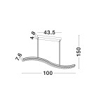 Pendant lamps - Luces Exclusivas BAUTA Pendant Modern silver and silver tones 1xLED max 40W 3500K LE42921 - product 3