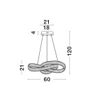 Pendant lamps - Luces Exclusivas SINALOA Pendant Modern gold and gold shades 1xLED max 50W 3500K LE42922 - product 3