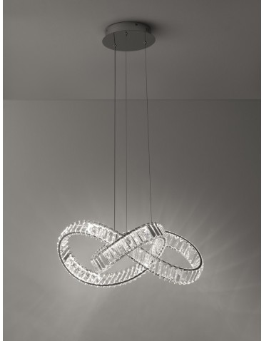 Luces Exclusivas SINALOA Pendant Modern silver and silver shades 1xLED max 50W 3500K LE42923 - product 2