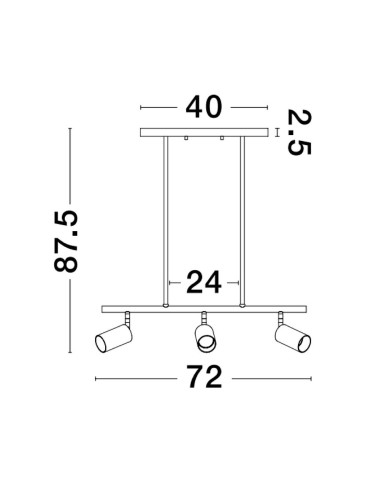 Luces Exclusivas CAYES Pendant Modern Black 3xGU10 max 10W LE42926 - product 2