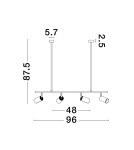 Pendant lamps - Luces Exclusivas CAYES Pendant Modern black 4xGU10 max 10W LE42927 - product 2