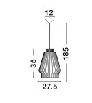 Single pendant lamps - Luces Exclusivas GUAYMAS Pendant Modern Black 1xE27 max 12W LE42928 - product 3