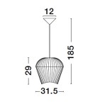 Single pendant lamps - Luces Exclusivas GUAYMAS Pendant Modern Black 1xE27 max 12W LE42929. - product 3