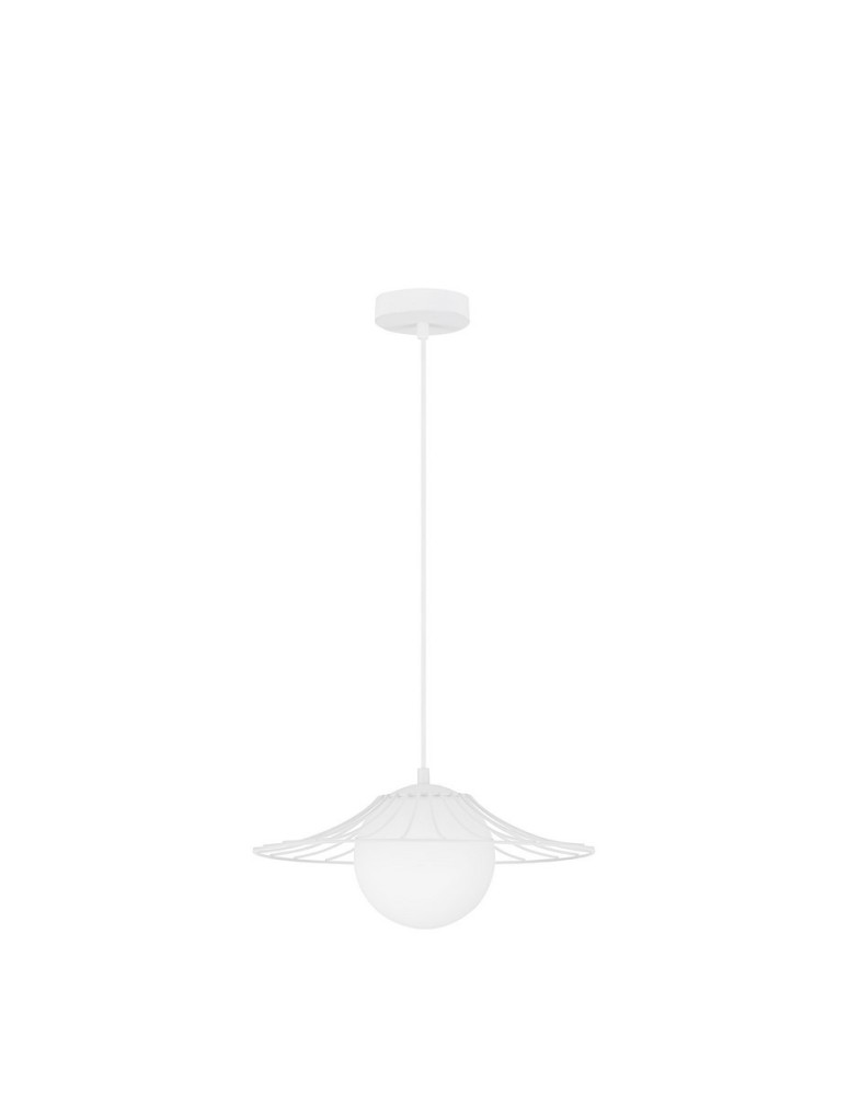 Single pendant lamps - Luces Exclusivas NAVOJOA Pendant Modern White 1xE27 max 12W LE42932 - product kolory-swiatla.pl 1