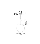 Single pendant lamps - Luces Exclusivas LLORET Pendant Modern White 1xE27 max 12W LE42934 - product 2