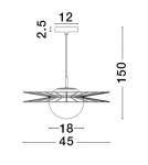 Single pendant lamps - Luces Exclusivas MORELOS Modern Pendant Black 1xE27 max 12W LE42939 - product 3