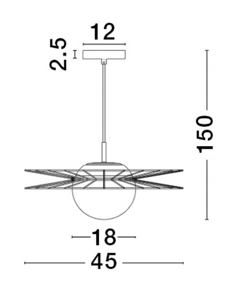 Single pendant lamps - Luces Exclusivas MORELOS Modern Pendant Black 1xE27 max 12W LE42939 - product kolory-swiatla.pl 3