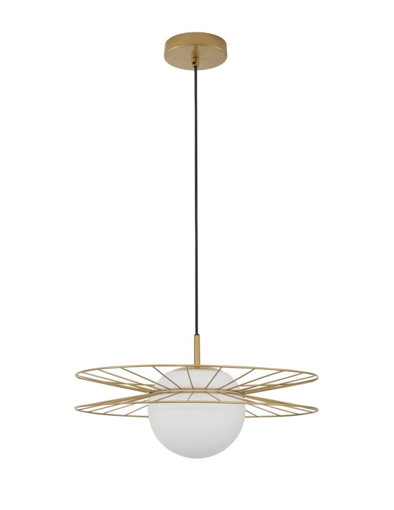 Single pendant lamps - Luces Exclusivas MORELOS Pendant Modern gold and gold shades 1xE27 max 12W LE42940 - product kolory-swiatla.pl 1