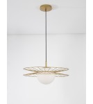 Single pendant lamps - Luces Exclusivas MORELOS Pendant Modern gold and gold shades 1xE27 max 12W LE42940 - product 2