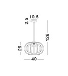 Single pendant lamps - Luces Exclusivas NOGALES Pendant Modern White 1xE27 max 12W LE42941 - product 2