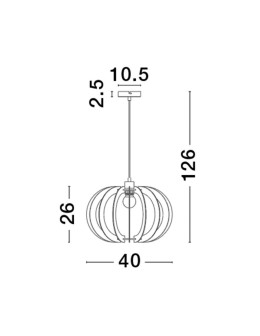 Luces Exclusivas NOGALES Pendant Modern White 1xE27 max 12W LE42941 - product 2