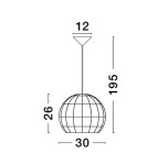 Single pendant lamps - Luces Exclusivas REYNOSA Pendant Modern other 1xE27 max 12W LE42945 - product 4
