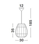 Lampy wiszące pojedyncze - Luces Exclusivas REYNOSA Wisząca Nowoczesna inny 1xE27 max 12W LE42949 - produkt 4