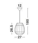 Single pendant lamps - Luces Exclusivas REYNOSA Pendant Modern other 1xE27 max 12W LE42950 - product 3