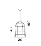 Single pendant lamps - Luces Exclusivas PALMAR Pendant Modern other 1xE27 max 12W LE42954 - product 4