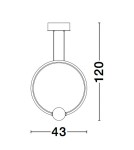 Pendant lamps - Luces Exclusivas FRIA Pendant Modern Gold and Gold Shades 1xLED max 25.6W 3000K LE42965 - product 4