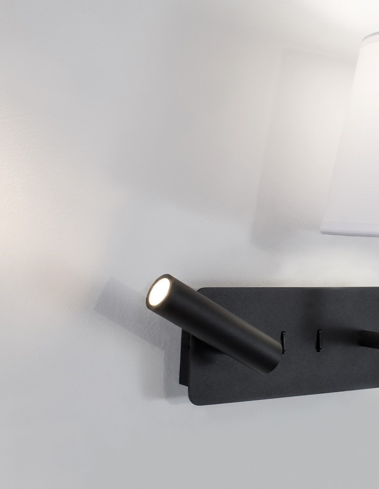 Kinkiety - Luces Exclusivas BIRUACA Ścienna Nowoczesna czarny 1xLED, E27 max 15W 3000K LE42969 - produkt kolory-swiatla.pl 3