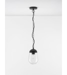 Single pendant lamps - Luces Exclusivas JUCHITAN Outdoor Pendant IP54 grey and shades of grey 1xE27 max 12W LE71501 - product 2