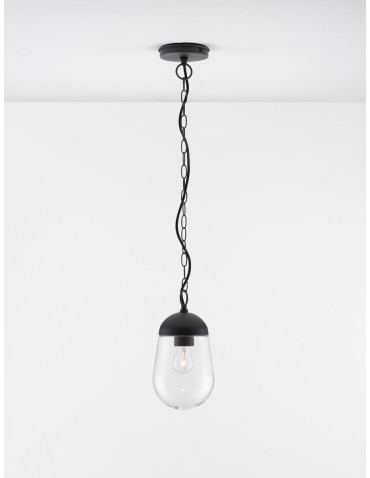 Luces Exclusivas JUCHITAN Zewnętrzna Wisząca IP54 szary i odcienie szarości 1xE27 max 12W LE71501 - produkt 2