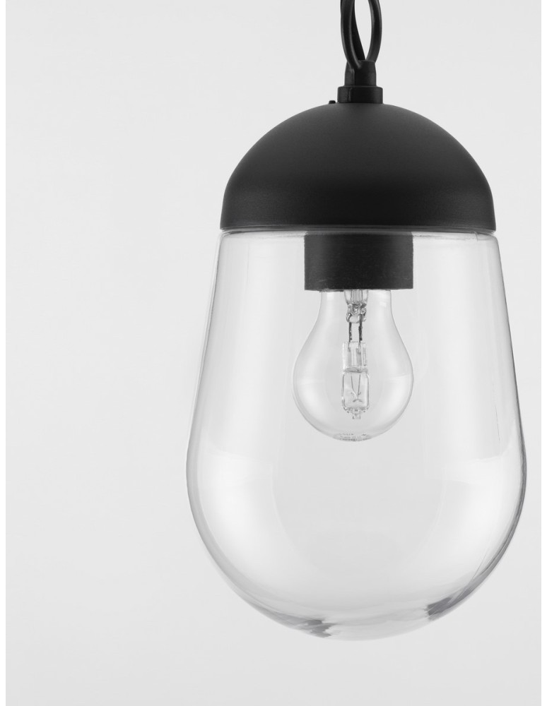 Single pendant lamps - Luces Exclusivas JUCHITAN Outdoor Pendant IP54 grey and shades of grey 1xE27 max 12W LE71501 - product kolory-swiatla.pl 3