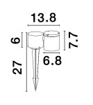 Garden lamps driven into the ground (with wedge) - Luces Exclusivas MEJORADA Outdoor Standing IP54 black 1xGU10 max 7W LE71558 - product 4