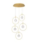 Lampy wiszące - Luces Exclusivas BACATA Wisząca Nowoczesna złoty i odcienie złota 5xLED max 32W 3000K LE43201 - produkt 1