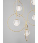 Lampy wiszące - Luces Exclusivas BACATA Wisząca Nowoczesna złoty i odcienie złota 5xLED max 32W 3000K LE43201 - produkt 2